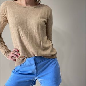 Gap Longsleeve Tan Sweater with Opened Back Detail - S
